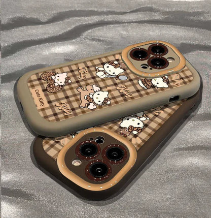 Cute Lattice Bow Silicone Phone Case