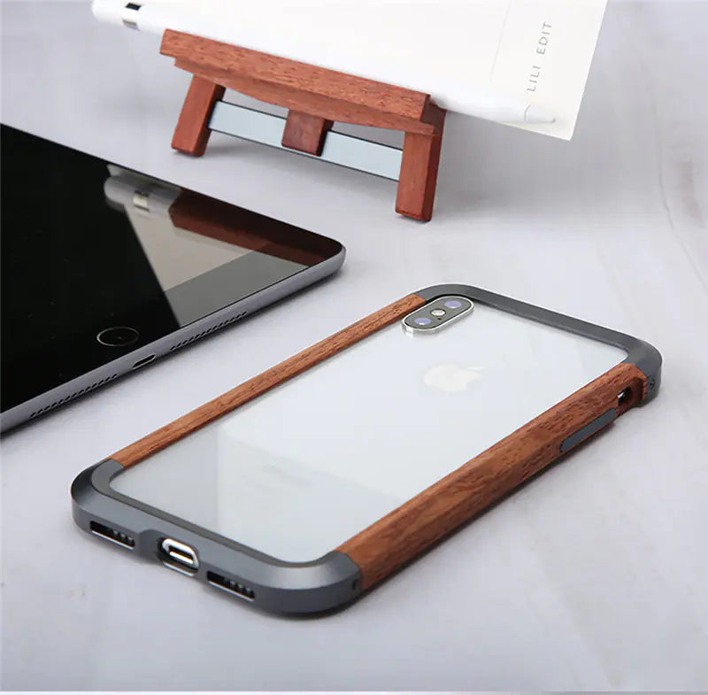 Vintage Wooden Frame Phone Case, Wood Phone Cover
