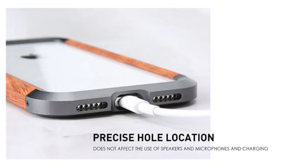 Vintage Wooden Frame Phone Case, Wood Phone Cover